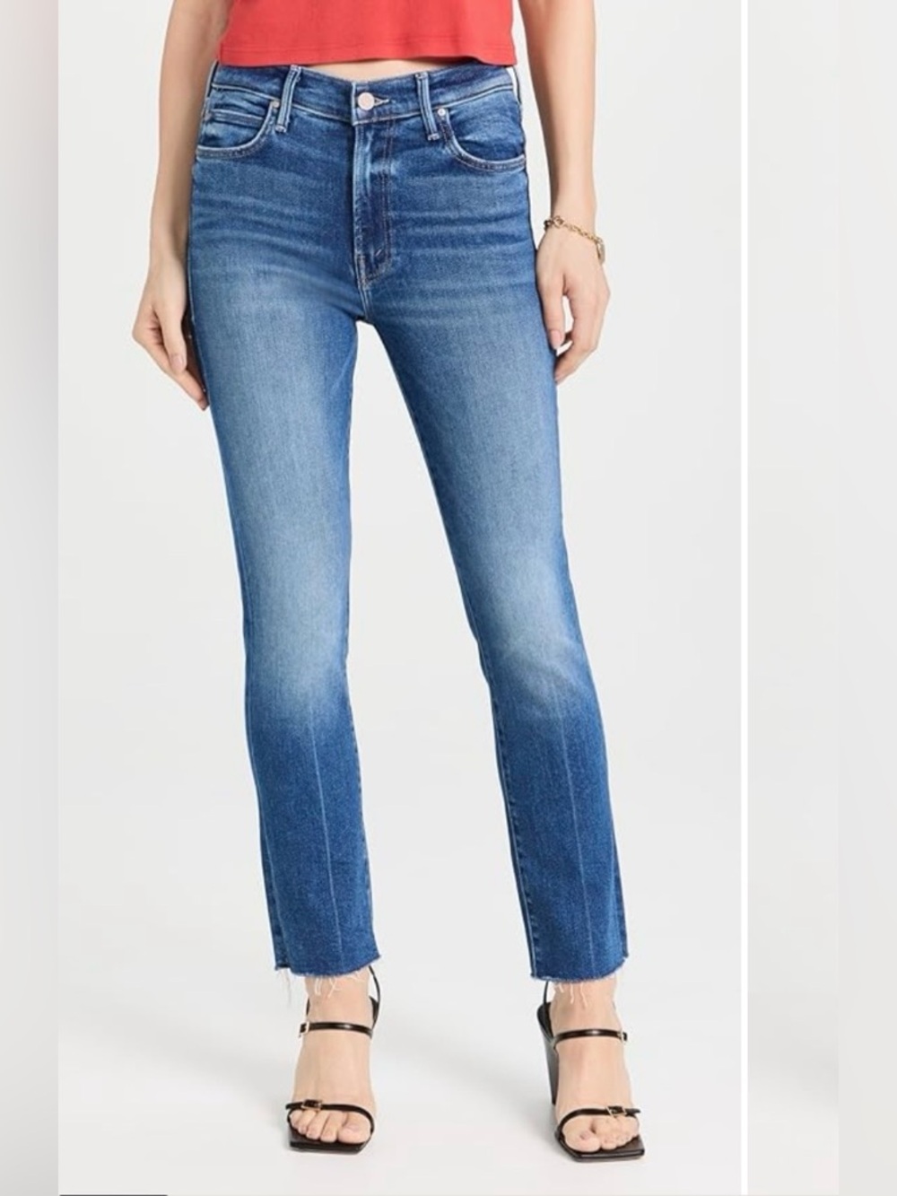Mother - The Rascal Ankle Fray Jeans - Picture 6 of 7